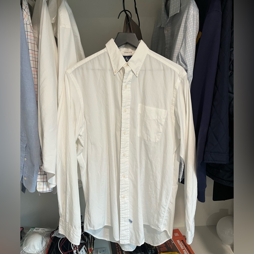 Ralph Lauren Polo Button Down Shirt. Shirt Fits Like a Large Has Writing on Neck